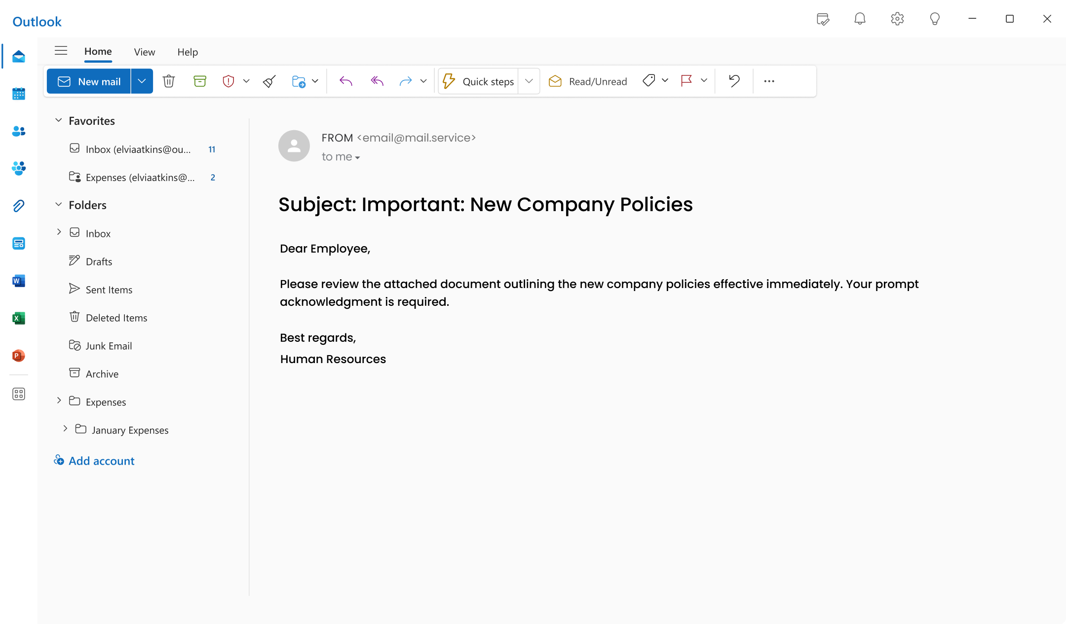 New Policy Companies template
