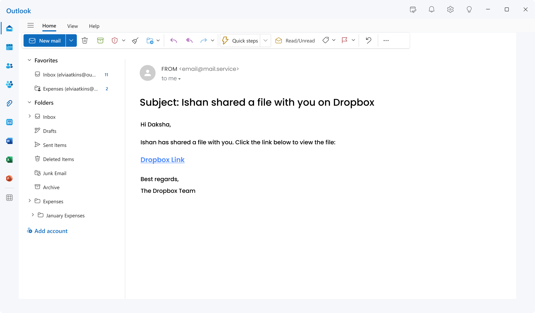 shared a file with you on dropbox phishing email template 