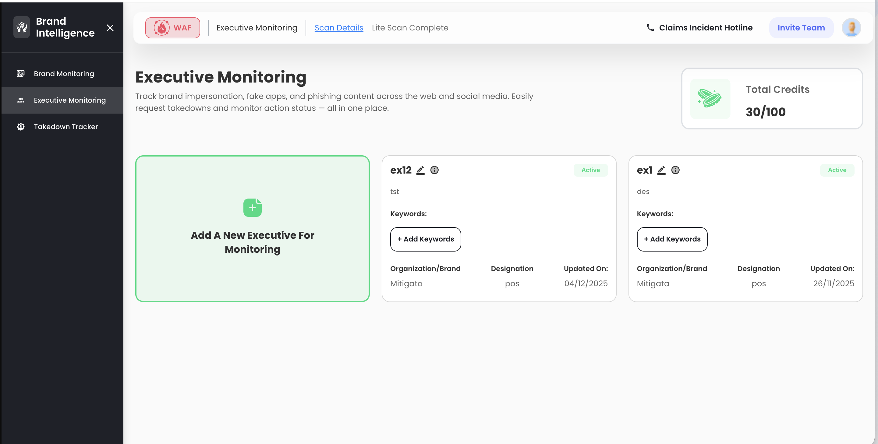 Executive Monitoring